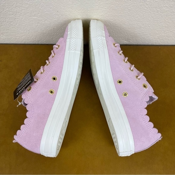 Converse CTAS Low Ox Frilly Thrills Suede Sneaker Size 10 Women - Picture 8 of 10
